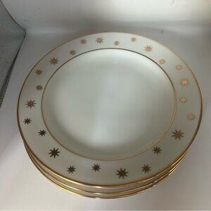 Elegant Gold Star Dinner Plate Set